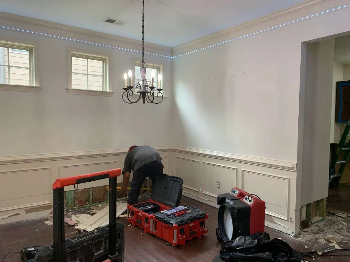 Restoration technician with professional equipment in Fairview